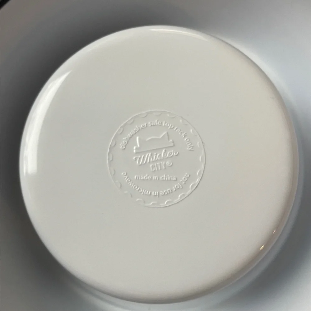Whisker City Vertical‎ Striped Melamine Cat Snack Bowls